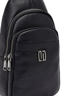 Men's Black Leather Crossbody Bag | Derimod Men's Black Leather Crossbody Bag | Derimod