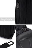 D-Pack Unisex Black Mini Fabric Crossbody Bag | Derimod D-Pack Unisex Black Mini Fabric Crossbody Bag | Derimod