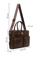 Men's Brown Long Strap Briefcase | Derimod Men's Brown Long Strap Briefcase | Derimod