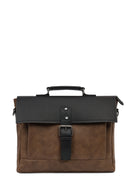 Men's Brown Long Strap Briefcase | Derimod Men's Brown Long Strap Briefcase | Derimod