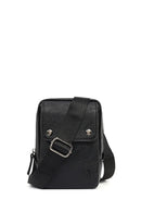 Erkek Siyah Mini Postacı Çantası | Derimod Erkek Siyah Mini Postacı Çantası | Derimod