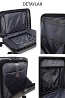D-Pack Erkek Gri Kabin Boy Valiz | Derimod D-Pack Erkek Gri Kabin Boy Valiz | Derimod