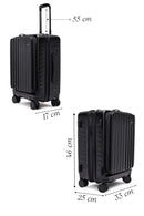 D-Pack Unisex Black Cabin Size Suitcase | Derimod D-Pack Unisex Black Cabin Size Suitcase | Derimod