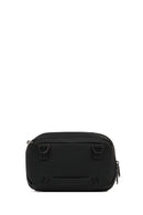 D-Pack Men's Black Fabric Handbag | Derimod D-Pack Men's Black Fabric Handbag | Derimod