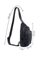 Erkek Lacivert Baskılı Kumaş Çapraz Çanta | Derimod Erkek Lacivert Baskılı Kumaş Çapraz Çanta | Derimod