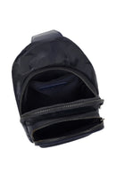 Erkek Lacivert Baskılı Kumaş Çapraz Çanta | Derimod Erkek Lacivert Baskılı Kumaş Çapraz Çanta | Derimod