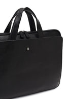 Men's Black Long Strap Leather Briefcase | Derimod Men's Black Long Strap Leather Briefcase | Derimod