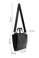 Men's Black Long Strap Leather Briefcase | Derimod Men's Black Long Strap Leather Briefcase | Derimod