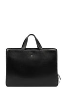 Men's Black Long Strap Leather Briefcase | Derimod Men's Black Long Strap Leather Briefcase | Derimod