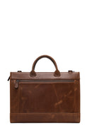 Men's Brown Long Strap Leather Briefcase | Derimod Men's Brown Long Strap Leather Briefcase | Derimod
