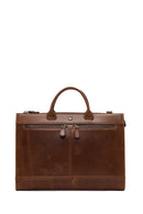 Men's Brown Long Strap Leather Briefcase | Derimod Men's Brown Long Strap Leather Briefcase | Derimod