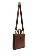 Men's Brown Long Strap Leather Briefcase | Derimod Men's Brown Long Strap Leather Briefcase | Derimod