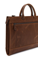 Men's Brown Long Strap Leather Briefcase | Derimod Men's Brown Long Strap Leather Briefcase | Derimod