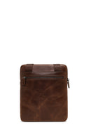 Men's Brown Long Strap Leather Shoulder Bag | Derimod Men's Brown Long Strap Leather Shoulder Bag | Derimod