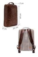 Men's Brown Leather Backpack | Derimod Men's Brown Leather Backpack | Derimod