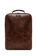 Men's Brown Leather Backpack | Derimod Men's Brown Leather Backpack | Derimod