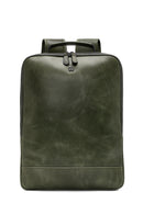 Men's Green Leather Backpack | Derimod Men's Green Leather Backpack | Derimod