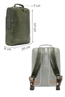 Men's Green Leather Backpack | Derimod Men's Green Leather Backpack | Derimod