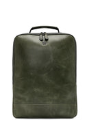 Men's Green Leather Backpack | Derimod Men's Green Leather Backpack | Derimod
