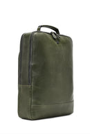 Men's Green Leather Backpack | Derimod Men's Green Leather Backpack | Derimod