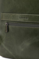 Men's Green Leather Backpack | Derimod Men's Green Leather Backpack | Derimod