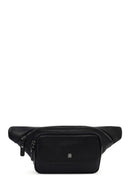 Men's Black Leather Mini Waist Bag | Derimod Men's Black Leather Mini Waist Bag | Derimod