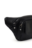 Men's Black Leather Mini Waist Bag | Derimod Men's Black Leather Mini Waist Bag | Derimod