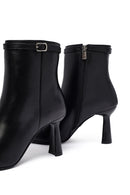 Kadın Siyah Fermuarlı İnce Topuklu Deri Bot | Derimod Kadın Siyah Fermuarlı İnce Topuklu Deri Bot | Derimod