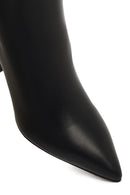 Kadın Siyah Fermuarlı Topuklu Deri Bot | Derimod Kadın Siyah Fermuarlı Topuklu Deri Bot | Derimod