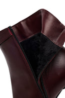 Kadın Bordo Fermuarlı Topuklu Deri Bot | Derimod Kadın Bordo Fermuarlı Topuklu Deri Bot | Derimod
