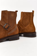 Kadın Taba Süet Deri Chelsea Bot | Derimod Kadın Taba Süet Deri Chelsea Bot | Derimod