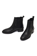 Women's Black Leather Chelsea Boot | Derimod Women's Black Leather Chelsea Boot | Derimod
