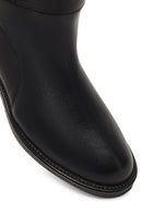 Women's Black Buckle Detailed Leather Boot | Derimod Women's Black Buckle Detailed Leather Boot | Derimod