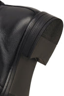 Kadın Siyah Toka Detaylı Deri Çizme | Derimod Kadın Siyah Toka Detaylı Deri Çizme | Derimod