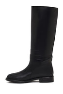 Women's Black Buckle Detailed Leather Boot | Derimod Women's Black Buckle Detailed Leather Boot | Derimod