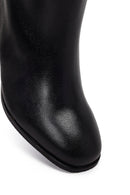 Kadın Siyah Kalın Topuklu Deri Çizme | Derimod Kadın Siyah Kalın Topuklu Deri Çizme | Derimod