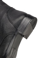 Kadın Siyah Bağcıklı Fermuarlı Deri Bot | Derimod Kadın Siyah Bağcıklı Fermuarlı Deri Bot | Derimod