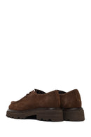 Women's Brown Lace-Up Thick-Soled Suede Leather Masculine Shoe | Derimod Women's Brown Lace-Up Thick-Soled Suede Leather Masculine Shoe | Derimod