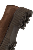 Women's Brown Lace-Up Thick-Soled Suede Leather Masculine Shoe | Derimod Women's Brown Lace-Up Thick-Soled Suede Leather Masculine Shoe | Derimod