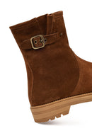 Kadın Taba Süet Deri Bot | Derimod Kadın Taba Süet Deri Bot | Derimod