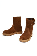 Kadın Taba Süet Deri Bot | Derimod Kadın Taba Süet Deri Bot | Derimod