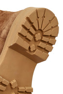 Kadın Taba Kalın Tabanlı Süet Deri Çizme | Derimod Kadın Taba Kalın Tabanlı Süet Deri Çizme | Derimod