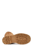 Kadın Taba Kalın Tabanlı Süet Deri Çizme | Derimod Kadın Taba Kalın Tabanlı Süet Deri Çizme | Derimod