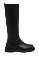 Kadın Siyah Kalın Tabanlı Deri Çizme | Derimod Kadın Siyah Kalın Tabanlı Deri Çizme | Derimod