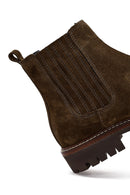 Kadın Haki Süet Deri Chelsea Bot | Derimod Kadın Haki Süet Deri Chelsea Bot | Derimod