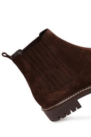 Women's Brown Suede Leather Chelsea Boot | Derimod Women's Brown Suede Leather Chelsea Boot | Derimod