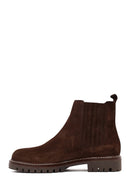 Women's Brown Suede Leather Chelsea Boot | Derimod Women's Brown Suede Leather Chelsea Boot | Derimod