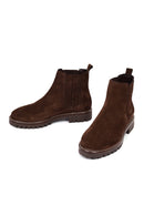 Women's Brown Suede Leather Chelsea Boot | Derimod Women's Brown Suede Leather Chelsea Boot | Derimod