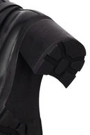 Women's Black Zippered Thick Heeled Leather Boot | Derimod Women's Black Zippered Thick Heeled Leather Boot | Derimod