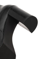 Kadın Siyah Fermuarlı Kalın Topuklu Deri Bot | Derimod Kadın Siyah Fermuarlı Kalın Topuklu Deri Bot | Derimod